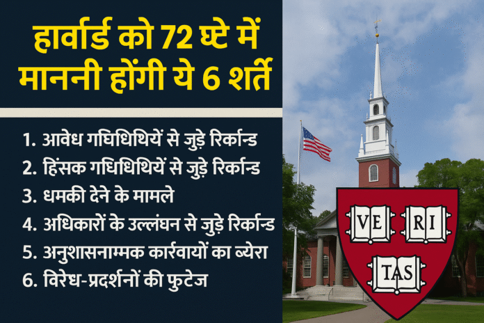 हार्वर्ड को 72 घंटे में माननी होंगी ये 6 शर्तें, तभी विदेशी छात्रों को मिलेगा रहने का मौका