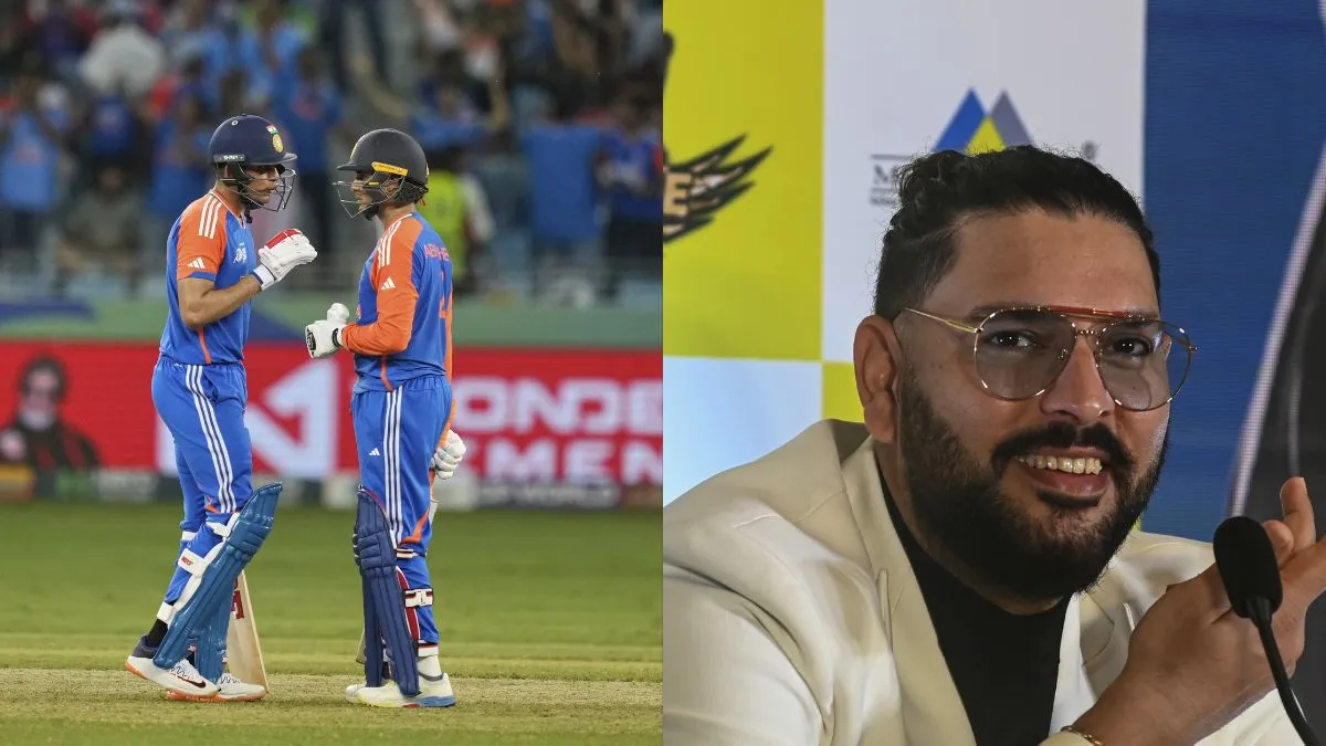 abhishek sharma with Yuvraj Singh