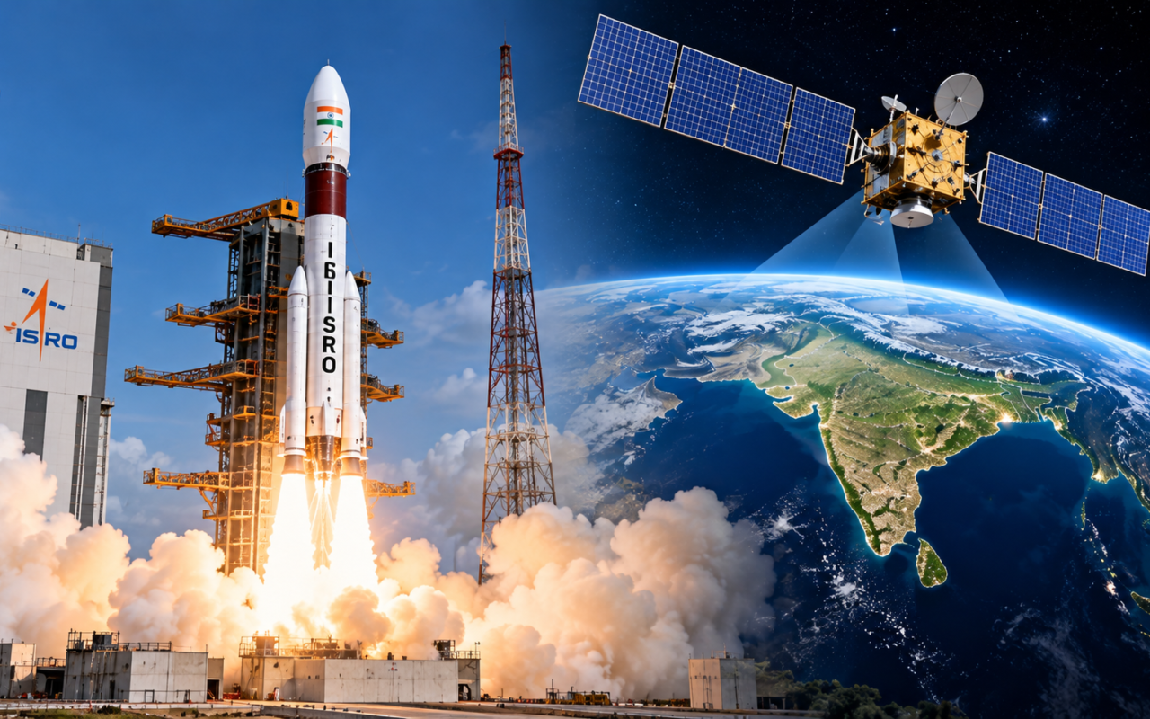 ISRO का EOS-05 प्रक्षेपण और जियोसिंक्रोनस कक्षा में उपग्रह