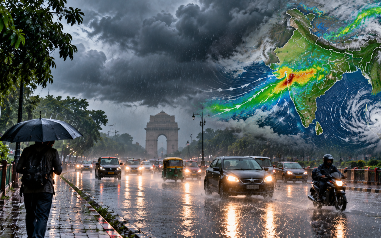 दिल्ली में मॉनसून की बारिश और मौसम का पूर्वानुमान