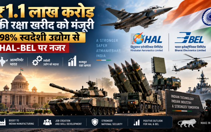 ₹1.1 लाख करोड़ की रक्षा खरीद को मंजूरी, 98% स्वदेशी उद्योग से; HAL-BEL पर नजर