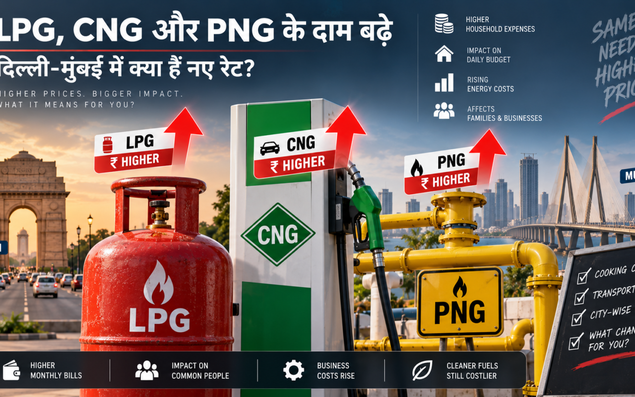 LPG, CNG और PNG के दाम बढ़े: दिल्ली-मुंबई में क्या हैं नए रेट?