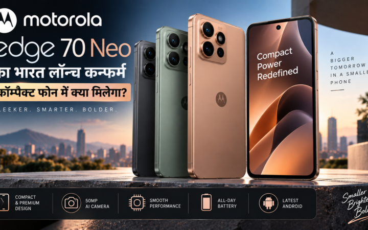 Motorola Edge 70 Neo का भारत लॉन्च कन्फर्म, कॉम्पैक्ट फोन में क्या मिलेगा?