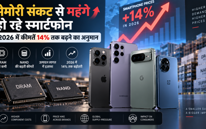 मेमोरी संकट से महंगे हो रहे स्मार्टफोन: 2026 में कीमतें 14% तक बढ़ने का अनुमान